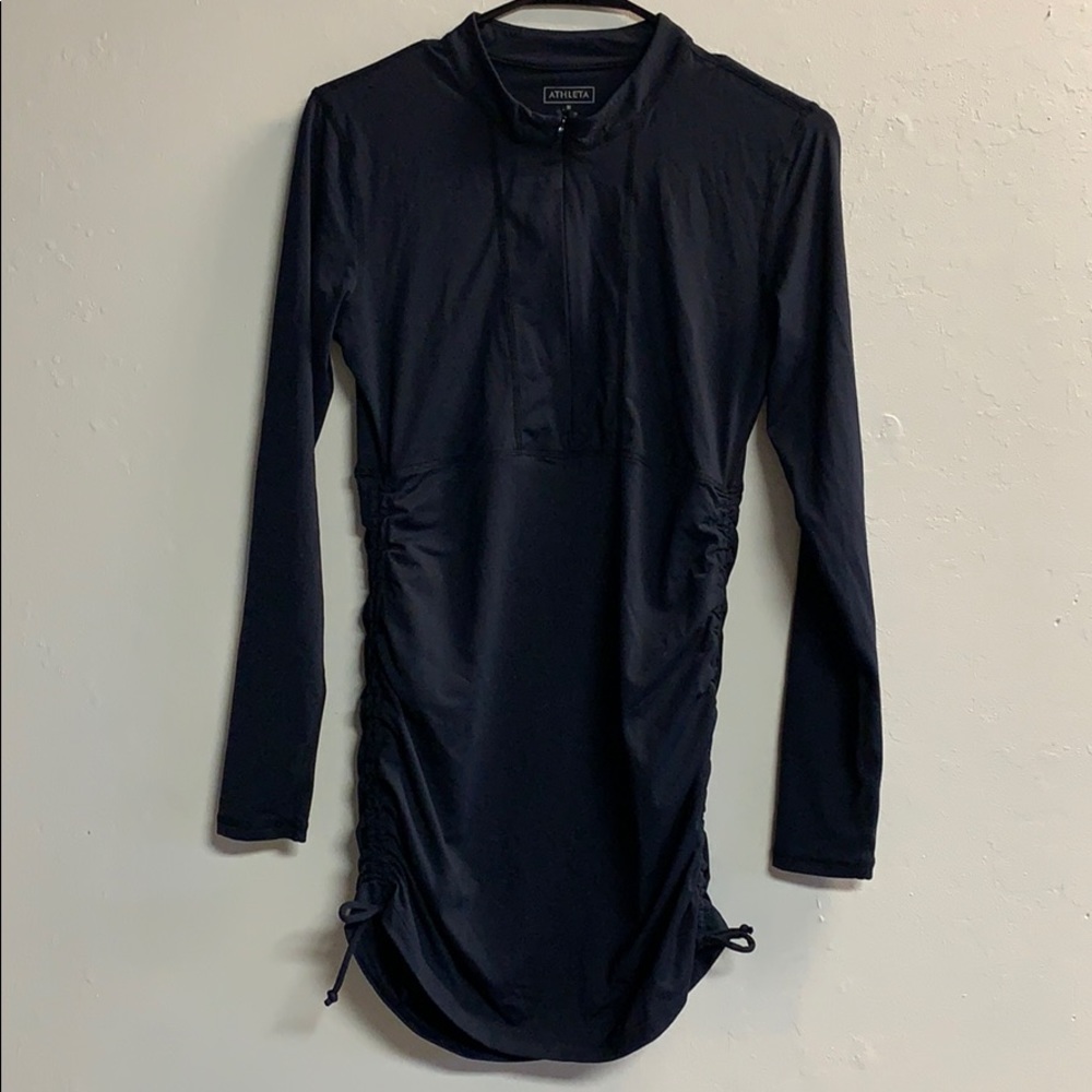 Athleta half zip pullover jacket black size M
